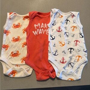 Crab and Anchor Themed Kids One Pieces Set